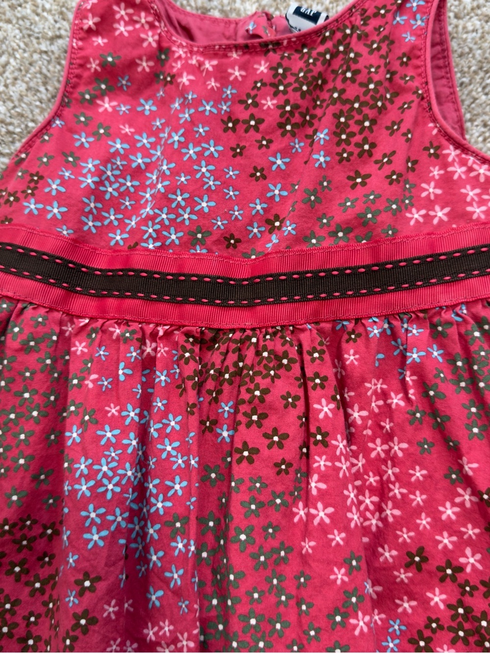 Baby Gap Pink Floral Dress 18-24M Cottagecore Easter Spring - Picture 2 of 7